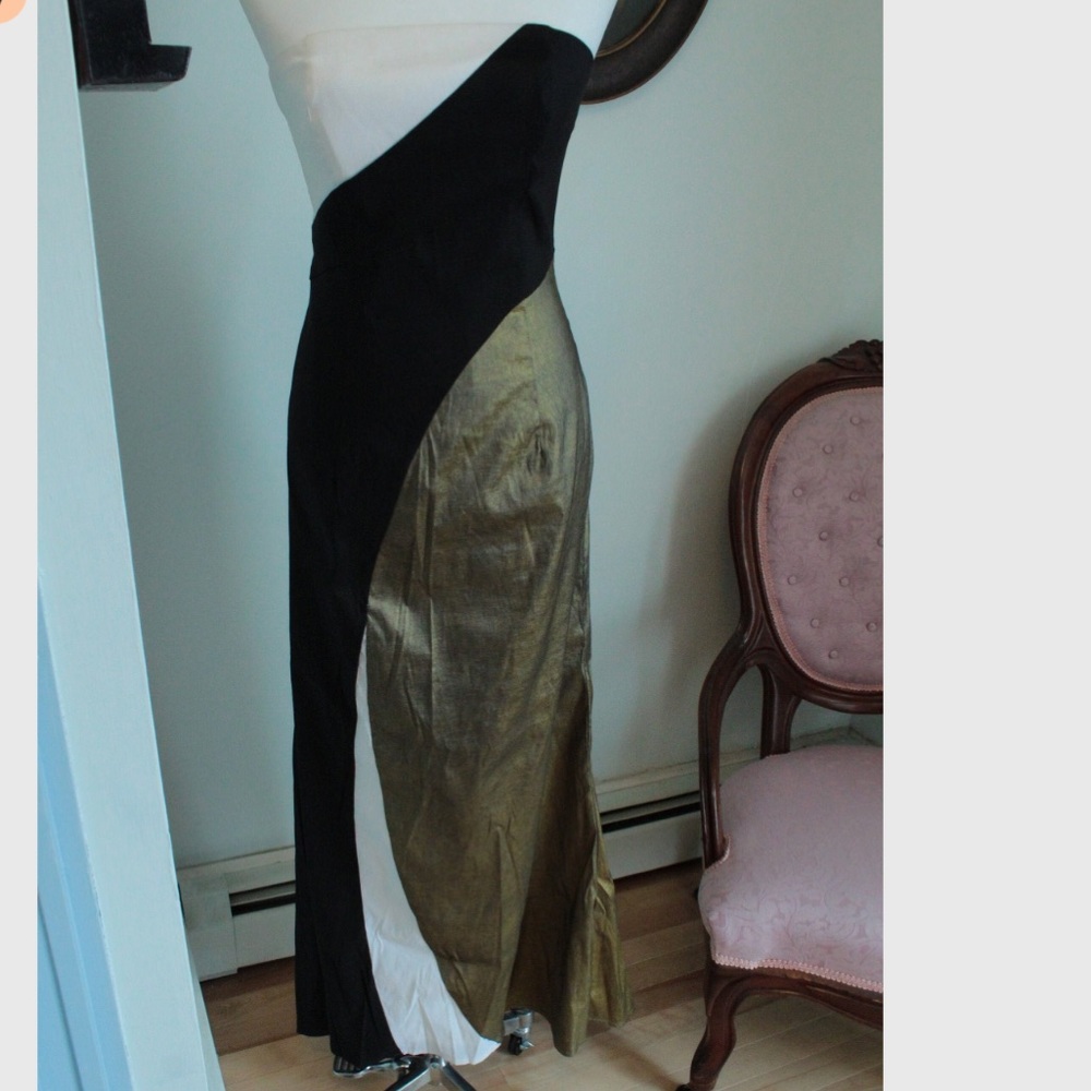 1990’s Colour Blocked Jessica McClintock Evening Gown